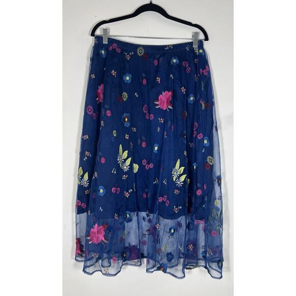 NWT Anthropologie Plenty by Tracy Reese Burnell Embroidered Skirt M - Picture 3 of 9
